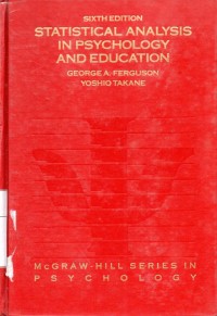 Image of Statistical analysis in psychology and education